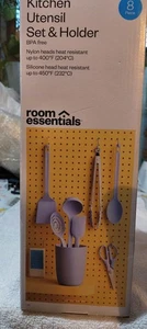 Room Essentials Kitchen Utensils Set& Holder 8 Pieces  - Picture 1 of 4