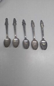 Vintage Dionne Quintuplets 5-Spoons  Carlton Silver plated Spoons 1900-1940.