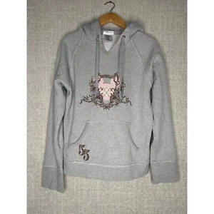 Disney Land Hoodie Sweater Girls Extra Large Grey Resort Stitched Embroidered 55 - Picture 1 of 4
