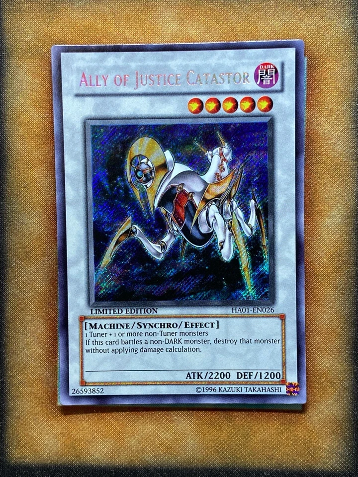Yugioh Ally Of Justice Catastor HA01-EN026 Secret Rare Limited Edition LP - Image 1 of 1