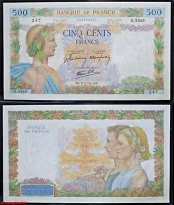 500 Franken Schein LA PAIX vom 31.7.1941 in Neu - Bild 1 von 1