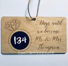 Personalised Wooden Wedding Day Countdown Plaque Chalk Board Mrs Mr Bride Groom