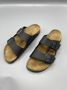 Birkenstock New w/o Box Arizona Black Oiled Leather Soft Footbed 40 sz 9 ladies - Picture 1 of 5