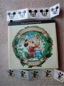 DISNEY CHIRSTMAS THRU THE YRS MICKEY MOUSE & THE BEANSTALK COLLECTORS 2002 PLATE - Picture 1 of 8