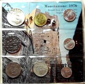 S.MARINO (SERIE Monete 1976) 8 VALORI - Imagen 1 de 4