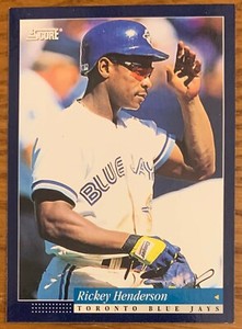 RICKEY HENDERSON, 1993 SCORE CARD, BASEBALL LEGEND ! AWESOME !