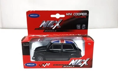 Mini Cooper 1300 Nero Black Welly 1:36 Nuovo 1/36 - Immagine 1 di 3
