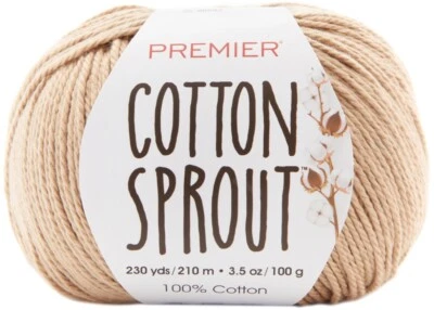 Premier Yarns Cotton Sprout Yarn-Beige (Pack of 3 Skein) - Image 1 of 2
