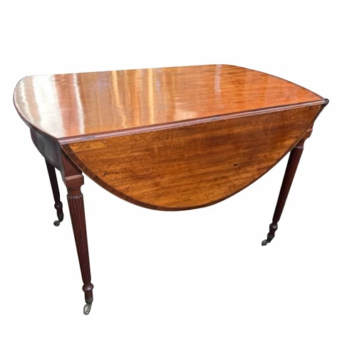 English George III Mahogany Pembroke Table Cover