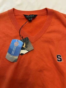 NWT VESI SPORTSWEAR SYRACUSE ORANGE MENS SLEEVELESS SWEATER VEST Sz M - Picture 1 of 5