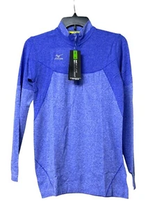 Mizuno Women's Seamless 1/4 Zip Volleyball Jacket, Heathered Royal Blue, S - Picture 1 of 13