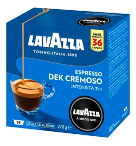 36 / 72 / 108 / 144 / 216 / 360 / 720 Capsule Caffè Lavazza A Modo Mio DEK Deca - Zdjęcie 1 z 4