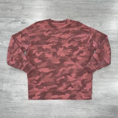 Lululemon Mujer 8? Sudadera Perfectly Oversize Crew Manga Larga Rosa Camuflada Foto 1 de 4