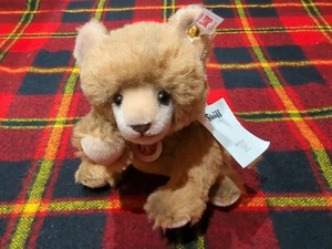 STEIFF 1° Orsacchiotto Annuendo EAN 021466 Marrone Alpaca 9,5" (24 cm) Nuovo con scatola - Foto 1 di 5