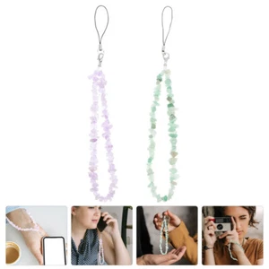 2 Pcs Crystal Lanyard Cute Mobile Phone Charm Decoration Strap - Zdjęcie 1 z 12