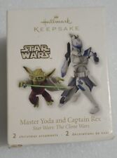 2010 Hallmark Star Wars Clone Wars Master Yoda And Captain Rex Ornament NEW