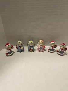 Giftco 1960 Vintage Angel & Girl Ceramic/porcelain Christmas Ornaments (6) - Picture 1 of 7