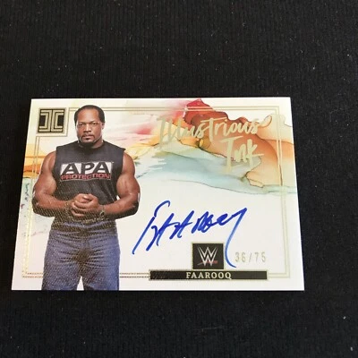 2023 Impeccable WWE Faarooq Illustrious Ink Auto Autograph #36/75 WWE Legends - Image 1 of 2