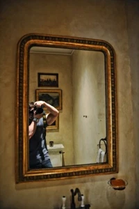 Antique French Louis Philippe 19th C Giltwood Mirror, w/ Provenance - Picture 1 of 14