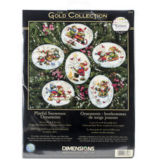 Dimensions Gold Collection Counted Cross Stitch Ornament Kit-Playful Snowman