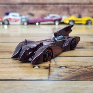 Hot Wheels 2023 Batmobile The Brave And The Bold Red Line Wheels Maroon Loose - Picture 1 of 10