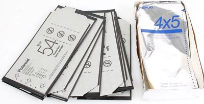 Polaroid Type 54 B&W 15 Sheets Film Opened Box ISO 100 4x5 Exp Aug 94 - Image 1 of 2