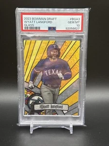 Wyatt Langford 2023 Bowman Chrome Draft Stained Glass #BGA-3 PSA 10 Gem - Bild 1 von 2
