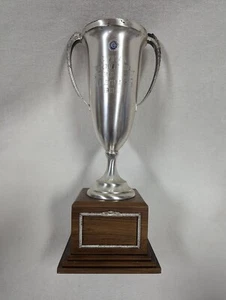 1962 20" Loving Cup Style Trophy Raleigh North Carolina Civitan Club Wood Base - Picture 1 of 7