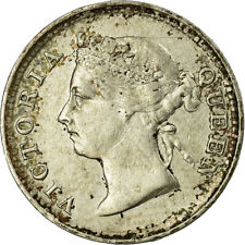 [#497526] Moneta, Hong Kong, Victoria, 5 Cents, 1893, AU(50-53), Srebro, KM:5