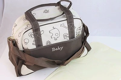 Ivory Larger Baby Diaper Nappy Changing mat Mommy Tote Handbag Bag US Seller  - Image 1 of 4