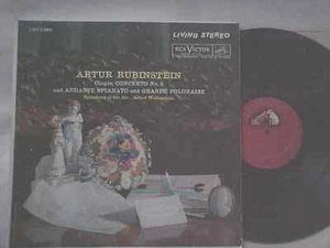 RUBINSTEIN Chopin Konzert #2 mit Alfred Wallenstein-Sym.of the air NM schattierter Hund - Bild 1 von 2