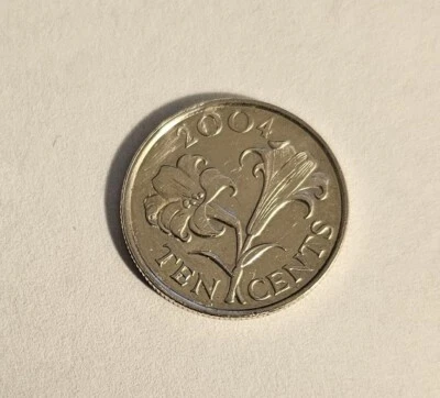 Бермудские острова 10 центов монета 2004 лилия - Изображение 1 из 2