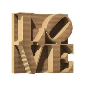 PUZZLE 3D CARTONIC - LOVE - ART . puzzle in cartone tagliato a laser 128 pezzi - Foto 1 di 2