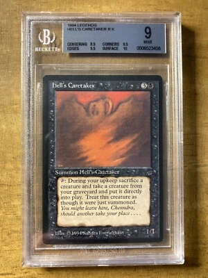 MTG✨HELL’S CARETAKER✨Legends BGS 9 MINT w/10 RARE Creature 1994 Everingham Art - Image 1 of 2