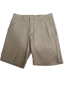 Johnnie- O Wyatt Jr Prep-formance Shorts Boys Size 12 Stone Mid Rise 8" Inseam - Picture 1 of 13