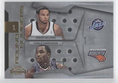 2009 Playoff Contenders Gold 56/100 Deron Williams Gerald Henderson Rookie RC - Image 1 of 3