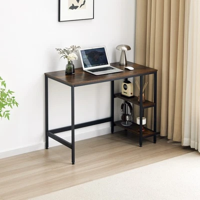 Schreibtisch 100–140 cm (76 cm hoch) – Einfacher Büroschreibtisch/Computertisch - Bild 1 von 4