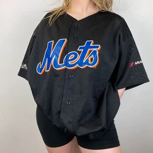 Vintage Majestic men’s jersey MLB New York Mets black 2XL graphic USA festival - Picture 1 of 8