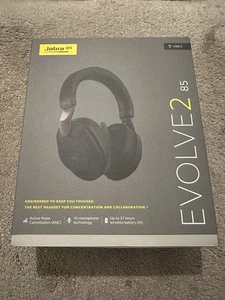Jabra Evolve2 85 Stereo Wireless Headset (UC, USB-C) - Black - Afbeelding 1 van 7