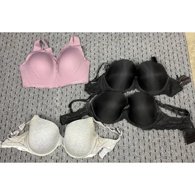 Victorias Secret Sport pink Sports Bra 36DDD Black Lace Push Up Bras Lot of 4 - Image 1 of 4