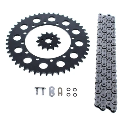 Kawasaki KX125 O Ring Chain and Sprocket Black 12/48 112L 1996 1997 1998 1999 - Image 1 of 4