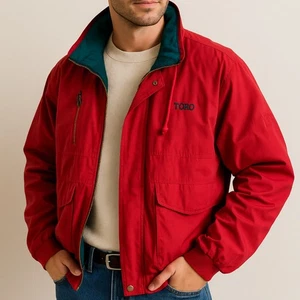 Vintage 90s Gorpcore Vented Colorblock Windbreaker Bomber TORO Men's Large - Picture 1 of 16