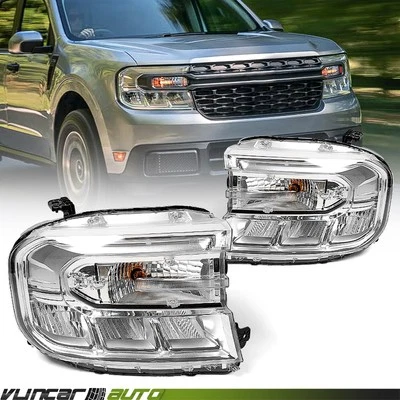 2P For 2022-2024 Ford Maverick w/o LED DRL LED Headlights Headlamps Left & Right Foto 1 de 4