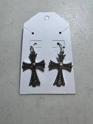 Pendientes colgantes de cruz religiosa de aleación Foto 1 de 3