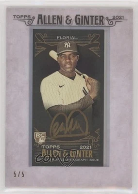 2021 Topps Allen & Ginter's X Gold Ink /5 Estevan Florial #FMA-EF Rookie Auto RC - Image 1 of 2