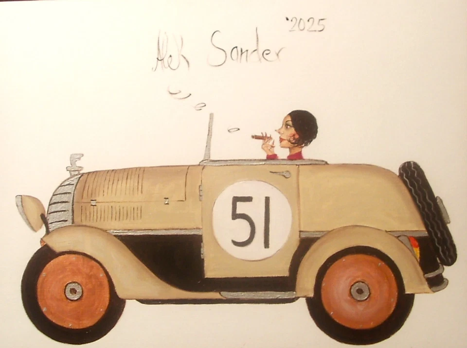 Manufaktur Alek Sander Öl naive Madame Cohiba Goldene 20er Jahre Babylon Berlin - Bild 1 von 1