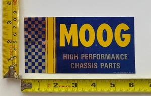 Moog High Performance Chassis Parts CIP Vintage Sticker 1970s Original Chrome - Picture 1 of 2