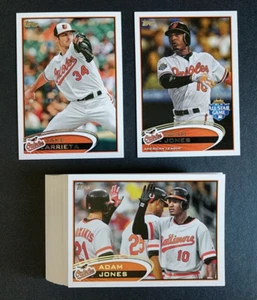 2012 Topps BALTIMORE ORIOLES ~ 33 Card Team Set Series 1 & 2 with Update - Picture 1 of 5