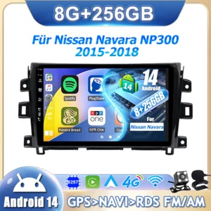 Autoradio Android 14 Für Nissan Navara NP300 2015-2018 GPS Navi CarPlay DAB+256G - Bild 1 von 18
