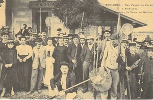 CP Repro 185 Toulouse Ein Teil der Fischerei in Pinsaguel Zug der Rückkehr   - Bild 1 von 2